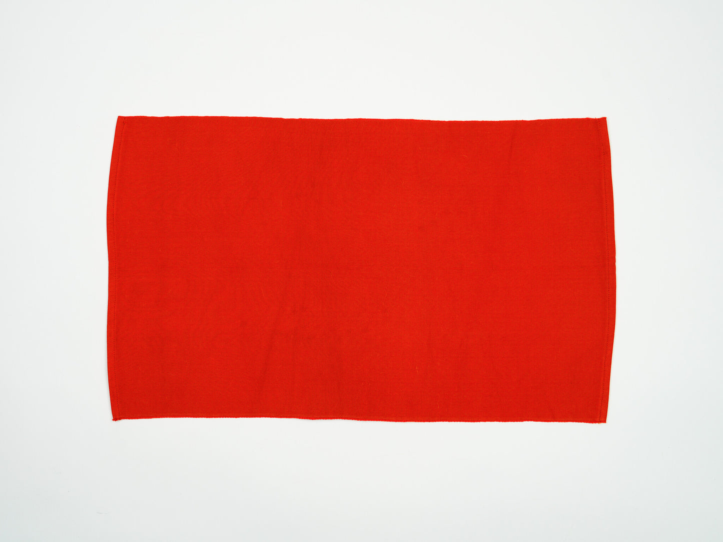 Japanese ceremonial silk placemat with starburst in vermilion and silver — Renaras atelier