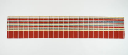 Japanese ceremonial silk table runner in akane madder red — Renaras atelier