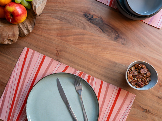 The Radiant Rouge: Kinetic Prism Placemat