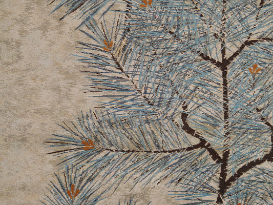 The "Eternal Pine" Scroll | Vintage Textured Silk Tapestry