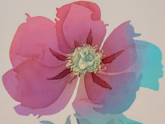 The "First Blush" Scroll | Hand-Painted Silk Peony Tapestry