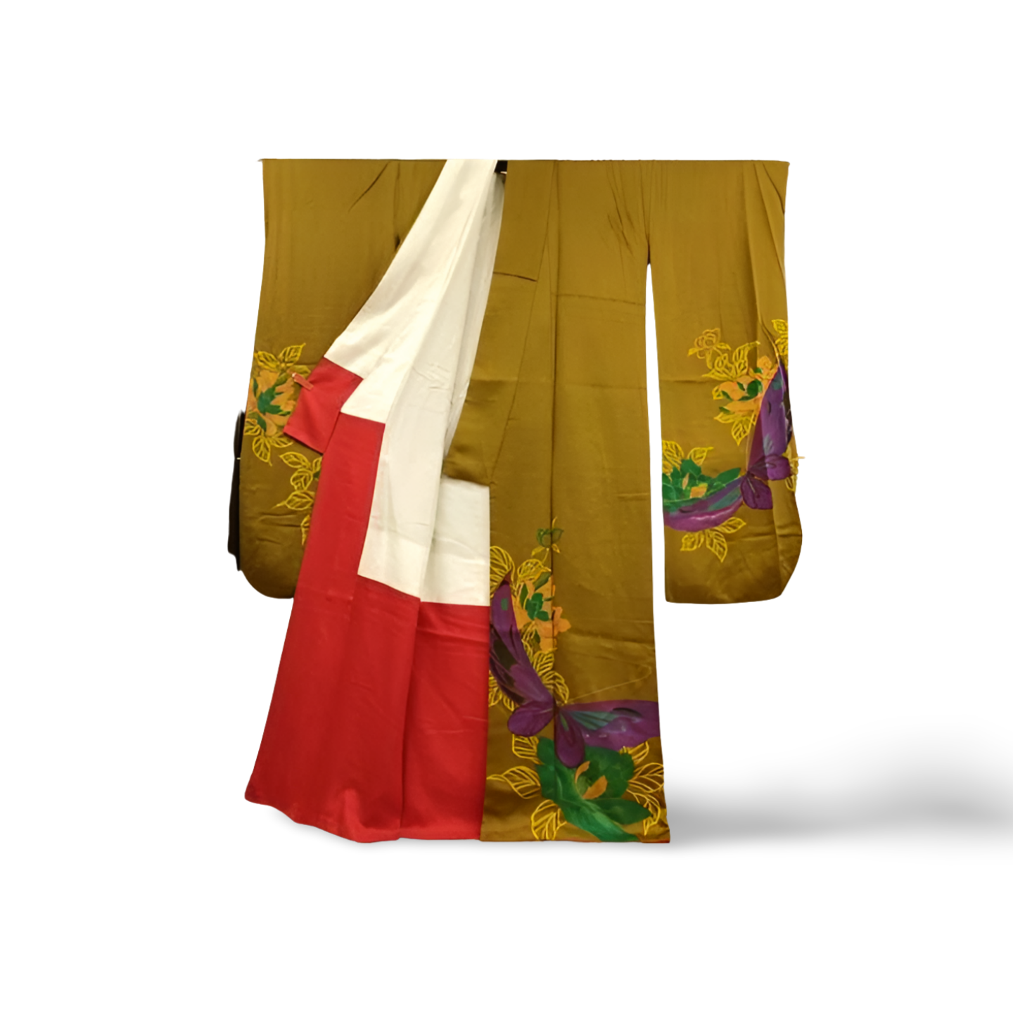 The Golden Metamorphosis: Imperial Ochre & Amethyst Furisode