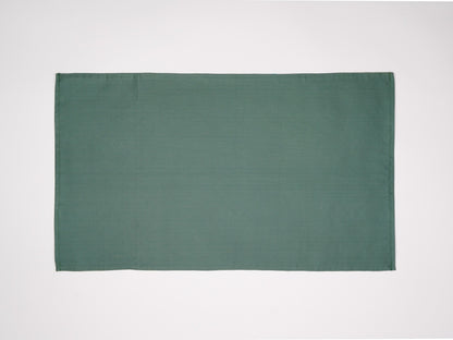 Japanese ceremonial silk placemat in deep hisui celadon jade — Renaras atelier