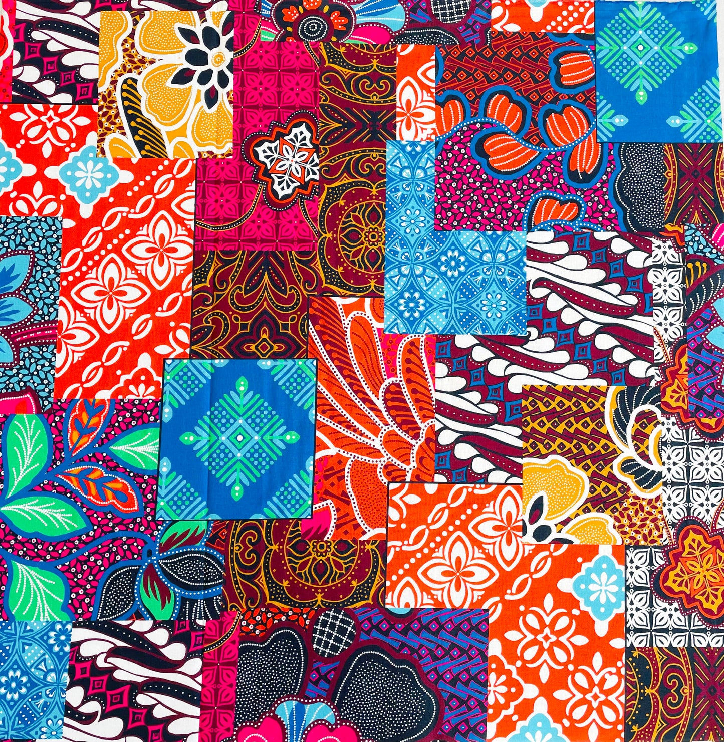 Cotton Furoshiki – The Patchwork, Mixed Motifs in Multicolour