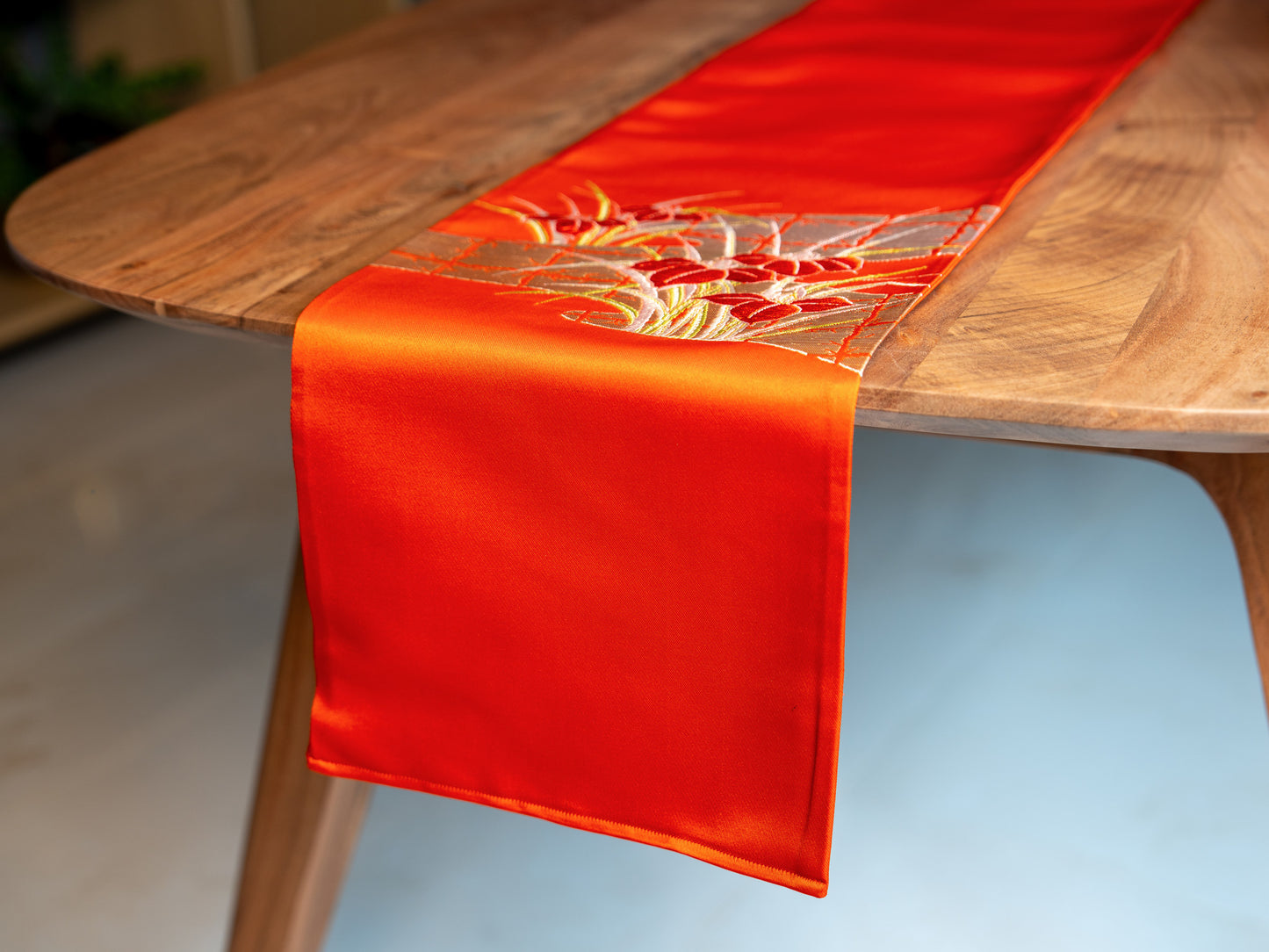 The "Imperial Vermilion" Silk Runner