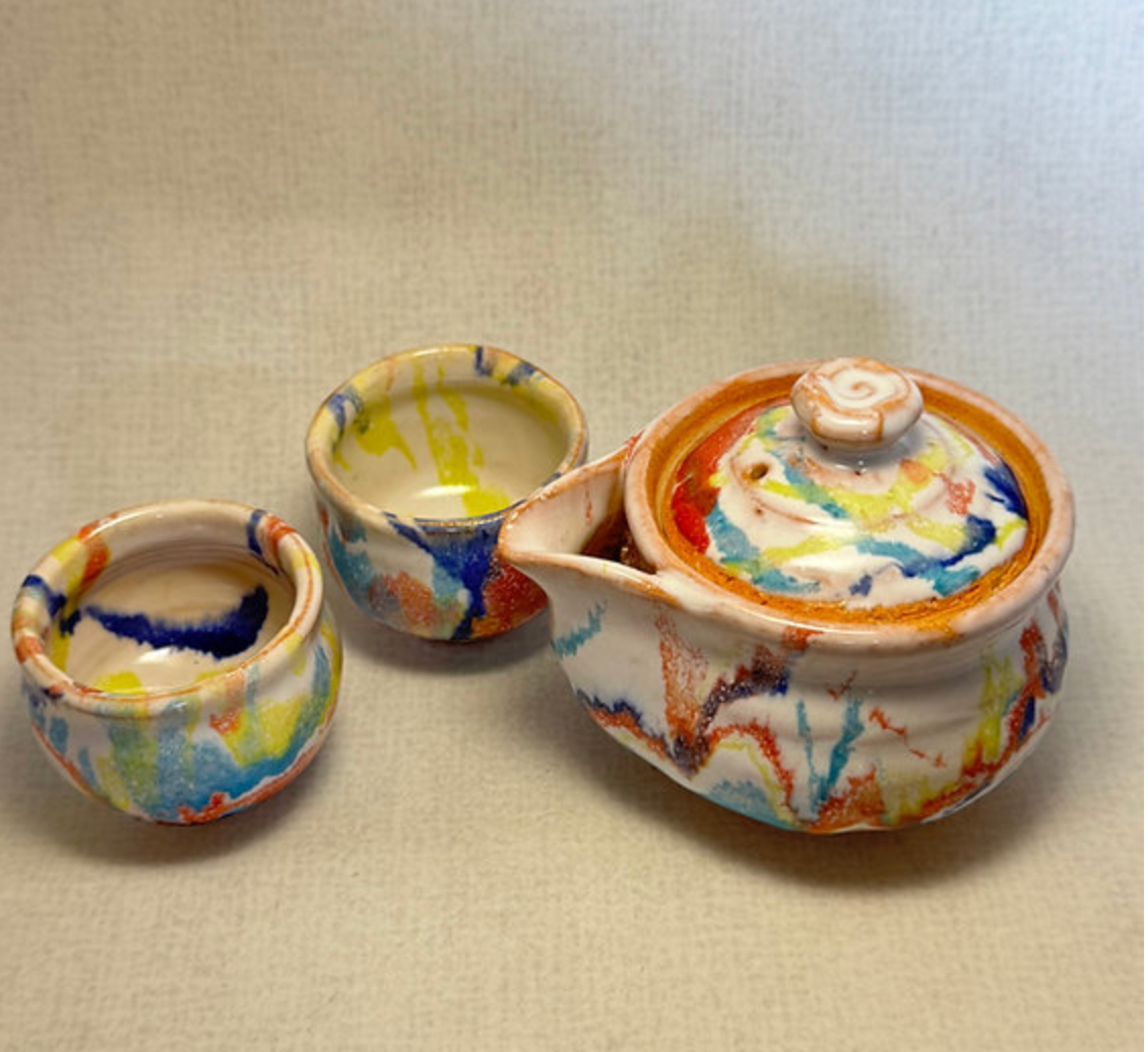Hōhin Teapot Set — Hagi Ware by Taian Seki