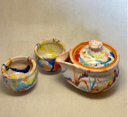 Hōhin Teapot Set — Hagi Ware by Taian Seki