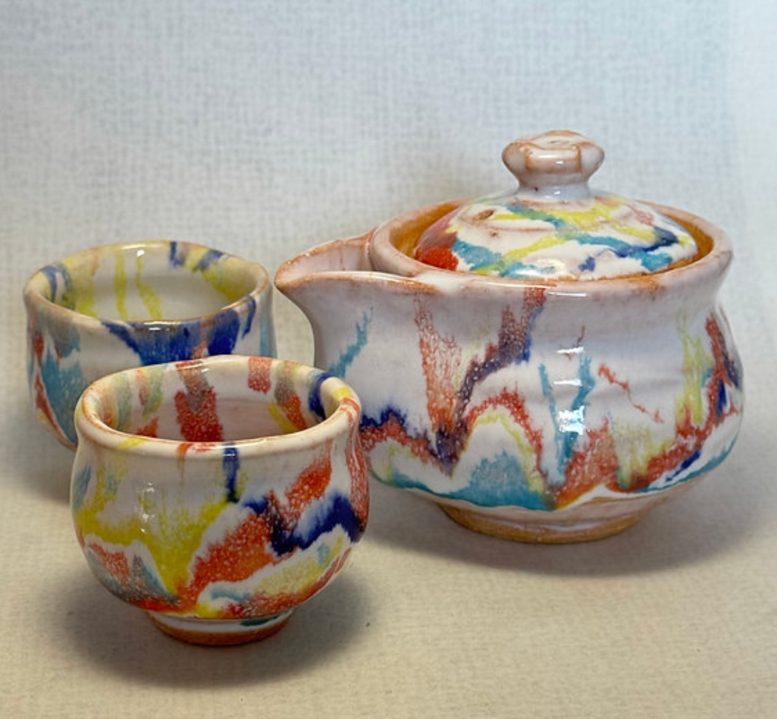 Hōhin Teapot Set — Hagi Ware by Taian Seki