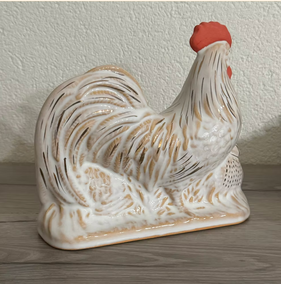 Chicken Ornament — Hagi Ware by Tenryū