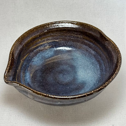 Ao-Hagi Blue Serving Bowl — Hagi Ware by Seigan Yamane