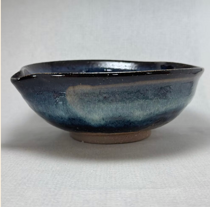 Ao-Hagi Blue Serving Bowl — Hagi Ware by Seigan Yamane
