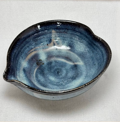 Ao-Hagi Blue Serving Bowl — Hagi Ware by Seigan Yamane