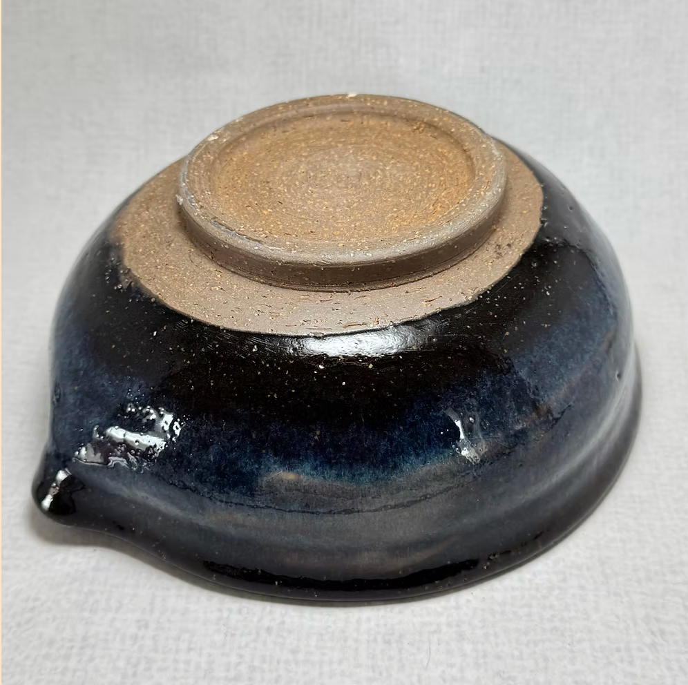 Ao-Hagi Blue Serving Bowl — Hagi Ware by Seigan Yamane
