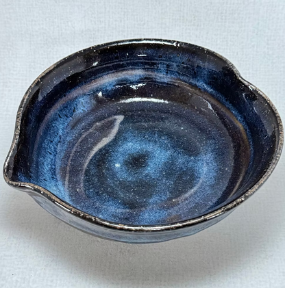 Ao-Hagi Blue Serving Bowl — Hagi Ware by Seigan Yamane