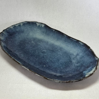 Oval Serving Plates — Hagi Ware by Seigan Yamane, Set of Two