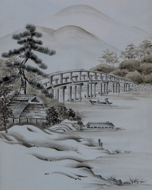 The Silent Bridge Silk Tapestry