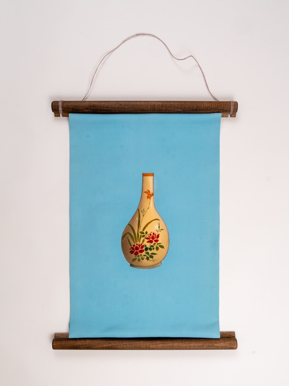 The Azure Vessel Silk Tapestry