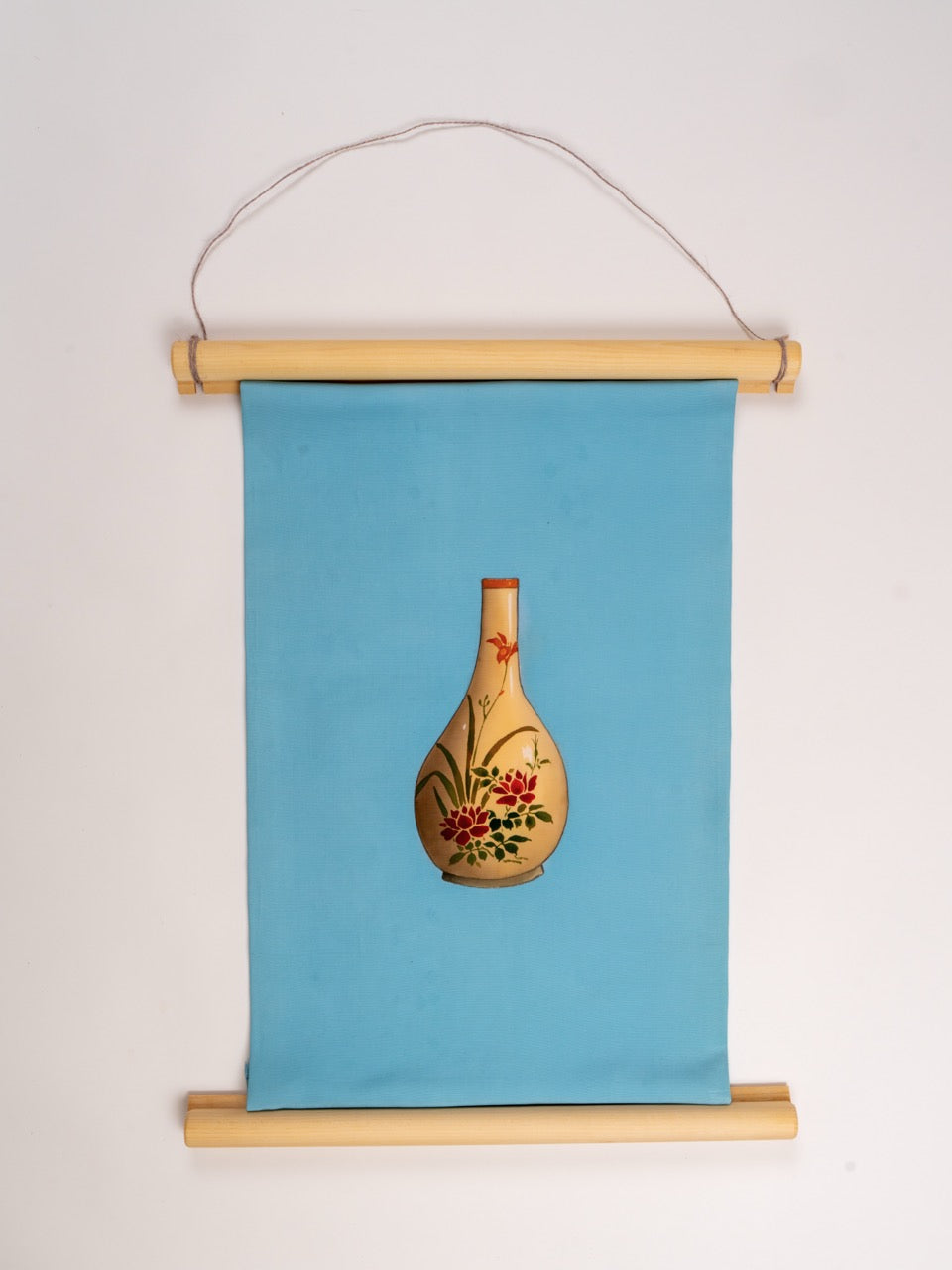 The Azure Vessel Silk Tapestry