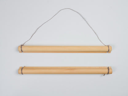 Le cintre Kakejiku | Ensemble de tiges de suspension pour tapisserie de soie japonaise