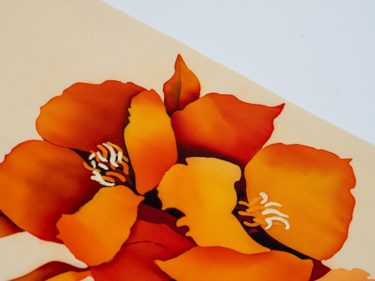 The Vermilion Bloom Silk Tapestry