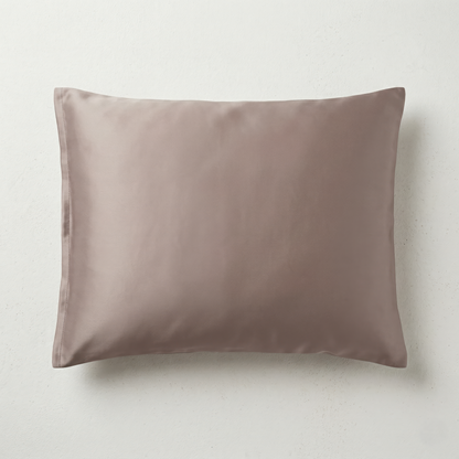 Japanese ceremonial silk lumbar pillow with kumo no niwa cloud garden motif in coral and gold — Renaras atelier
