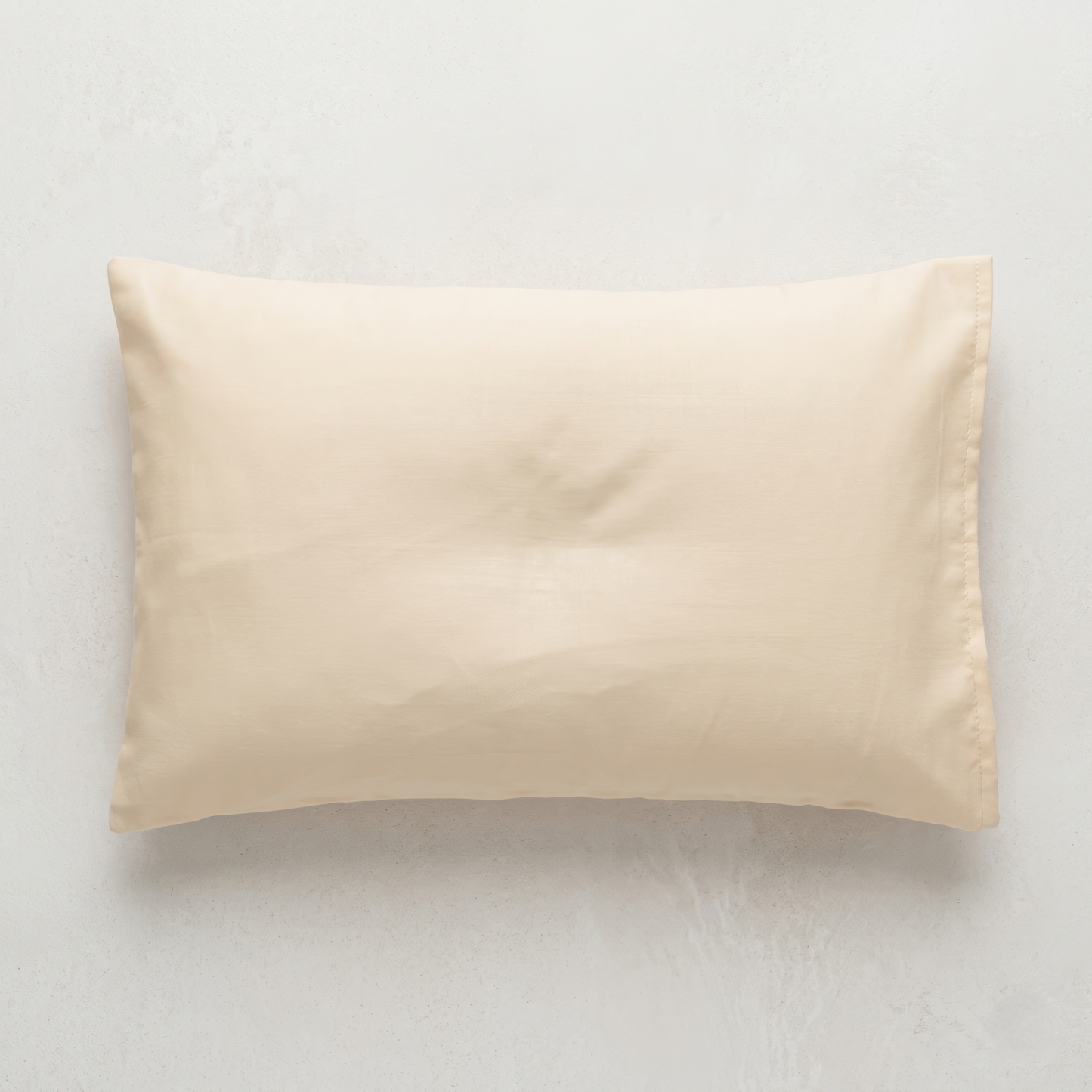 Japanese ceremonial silk lumbar pillow with botan peony in champagne and vermilion — Renaras atelier