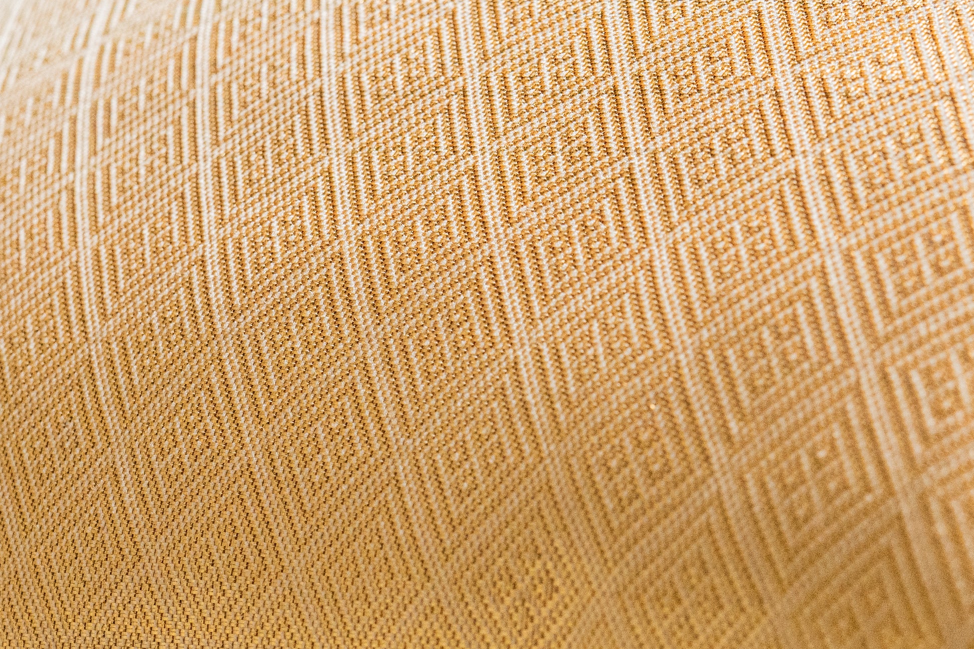 Japanese ceremonial silk lumbar pillow with yūsoku court pattern in coral and gold — Renaras atelier