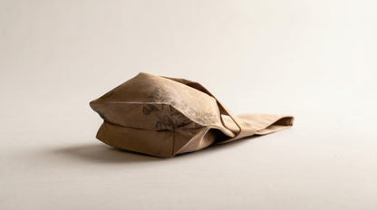 Japanese Ceremonial Silk Knot Bag – The Aki no Eda, Leaf Sprigs in Camel and Russet