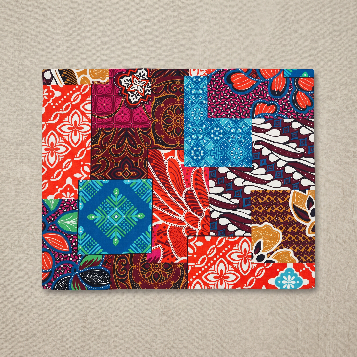 Cotton Furoshiki – The Patchwork, Mixed Motifs in Multicolour